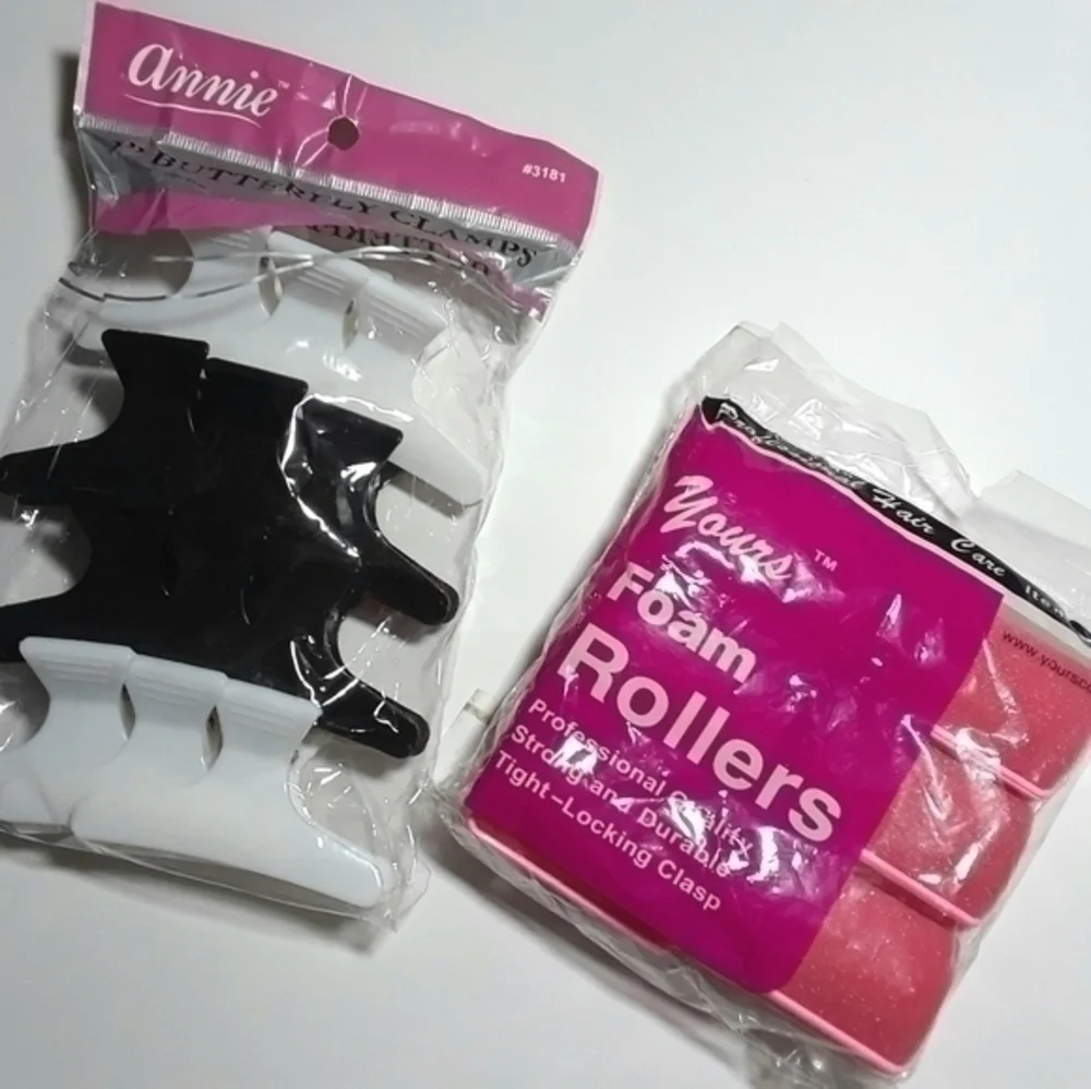 Annie Claw Clips And Vintage Yours Sponge Rollers